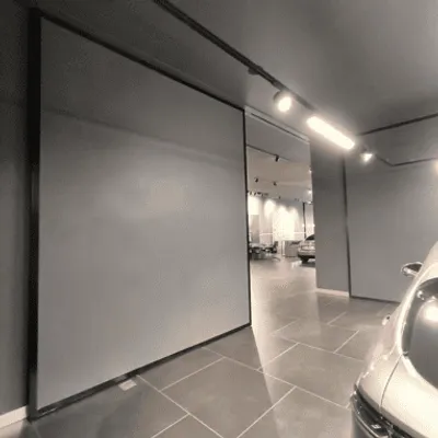 Porte pour showroom en bois massif